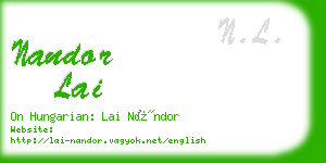 nandor lai business card